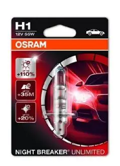 64150NBU01B Автолампа Osram 64150NBU01B Night Breaker Unlimited H1 P14, 5s 55 W прозоро-блакитна OSRAM підбір по vin на Brocar