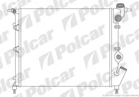 601908A0 Радіатор охолодження POLCAR підбір по vin на Brocar