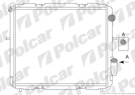 600608A5 Радіатор охолодження POLCAR підбір по vin на Brocar