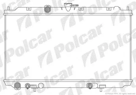 2734081 Радіатор двигуна PRIMERA 02- POLCAR підбір по vin на Brocar
