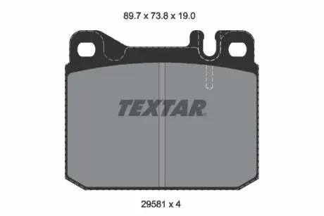2958105 Комплект тормозных колодок, дисковый тормоз TEXTAR подбор по vin на Brocar