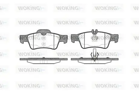 P891300 Колодки гальмівні дискові WOKING підбір по vin на Brocar