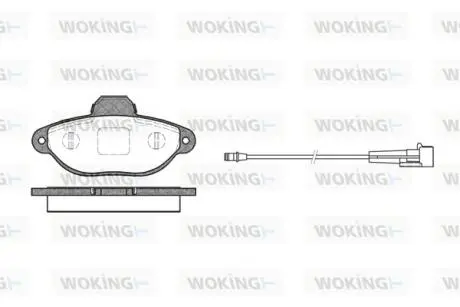 P514301 Колодки гальмівні дискові WOKING підбір по vin на Brocar