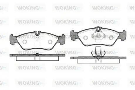 P480300 Колодки тормозные дисковые WOKING подбор по vin на Brocar
