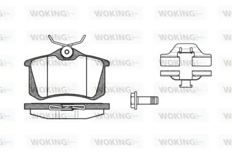 P363303 Колодки тормозные дисковые WOKING подбор по vin на Brocar