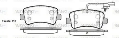 P1539301 Колодки гальмівні дискові WOKING підбір по vin на Brocar