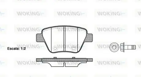 P1520300 Колодки тормозные дисковые WOKING подбор по vin на Brocar