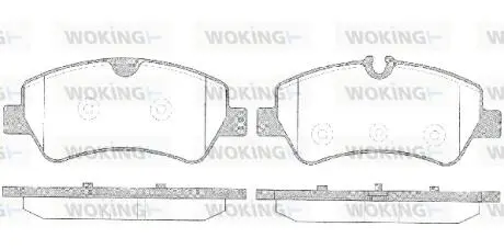 P1421300 Колодки гальмівні дискові WOKING підбір по vin на Brocar