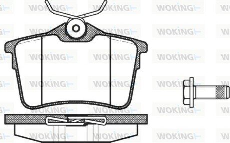 P1282300 Колодки тормозные дисковые WOKING подбор по vin на Brocar