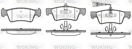 P1087301 Колодки тормозные дисковые WOKING подбор по vin на Brocar