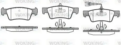 P1087301 Колодки гальмівні дискові WOKING підбір по vin на Brocar