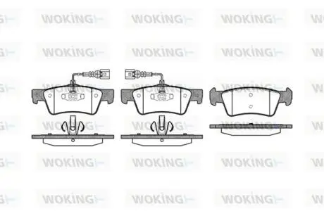 P1087302 Колодки гальмівні дискові WOKING підбір по vin на Brocar