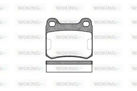 P057310 Колодки тормозные дисковые WOKING подбор по vin на Brocar