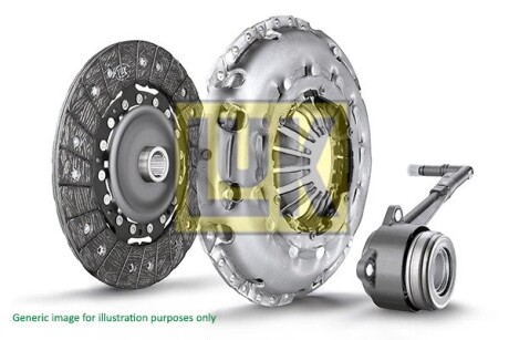 625303834 Комплект зчеплення Renault Megane/Scenic II 2.0 dCi 05-09 (d=250mm) (+вижимний) LUK підбір по vin на Brocar