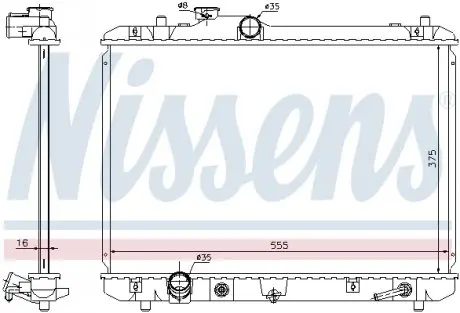 641755 Радиатор охлаждения NISSENS підбір по vin на Brocar