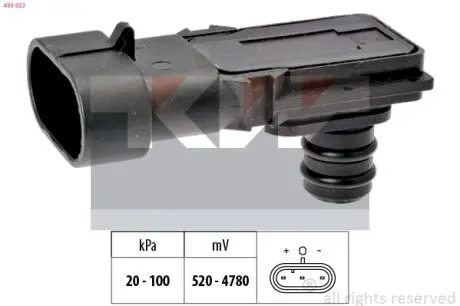 493023 Czujnik cinienia powietrza KW подбор по vin на Brocar