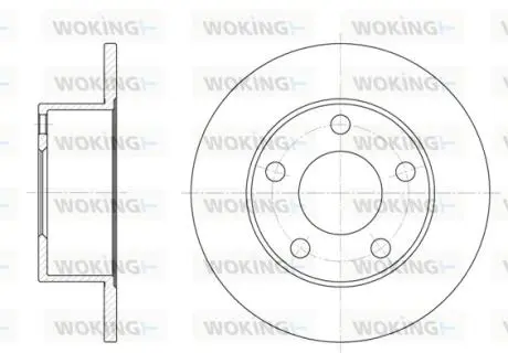 D612300 Диск тормозной задний WOKING подбор по vin на Brocar