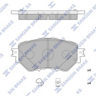 SP4123 Кт. Тормозные колодки Hi-Q (SANGSIN) підбір по vin на Brocar