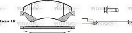 P1351302 Колодки передні FWD WOKING підбір по vin на Brocar
