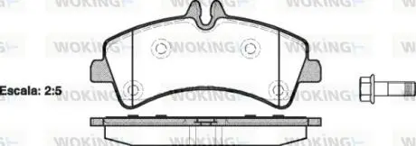 P1347300 Колодки задние DB518 WOKING подбор по vin на Brocar