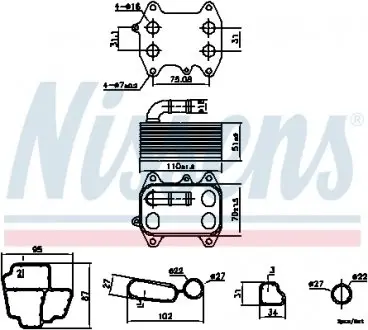 91272 CHŁODNICA OLEJU AUDI NISSENS подбор по vin на Brocar
