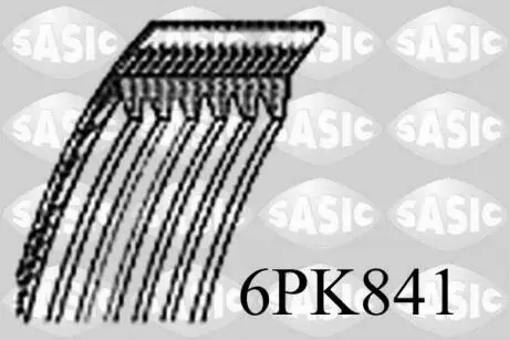 6PK841 Ремінь поліклиновий SASIC підбір по vin на Brocar