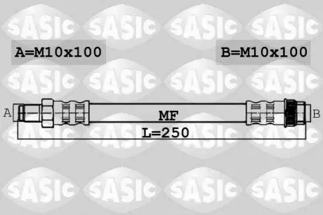 6604037 Шланг торм. задний SASIC подбор по vin на Brocar
