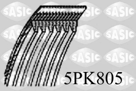5PK805 Ремень генератора SASIC підбір по vin на Brocar