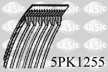 5PK1255 Ремінь генератора SASIC підбір по vin на Brocar
