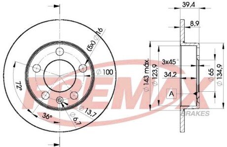 BD5601 Диск торм. задний FREMAX подбор по vin на Brocar