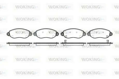 P672302 Колодки передні WOKING підбір по vin на Brocar