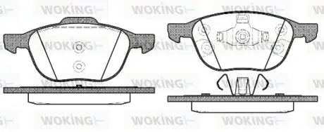 P1182330 Колодки передние WOKING подбор по vin на Brocar