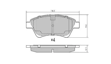 FBP1281 Колодки передні FREMAX підбір по vin на Brocar