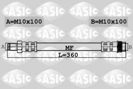 6604039 Гальмівний шланг SASIC підбір по vin на Brocar