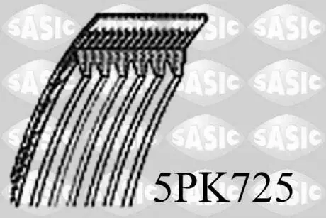 5PK725 Ремінь клиновий SASIC підбір по vin на Brocar