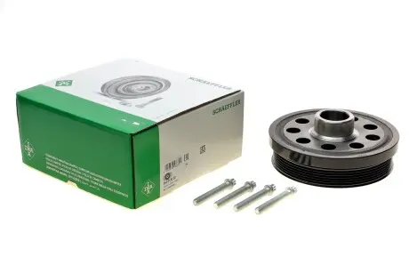 544013020 Шків колінвалу BMW 1 (E81)/3 (E90)/X1 (E84)/5 (E60)/X3 (E83/F25) 2.0D 04- (6PK) (+болти), N47/M47 INA підбір по vin на Brocar