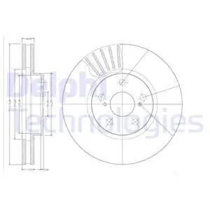 BG3189 Тормозной диск DELPHI підбір по vin на Brocar