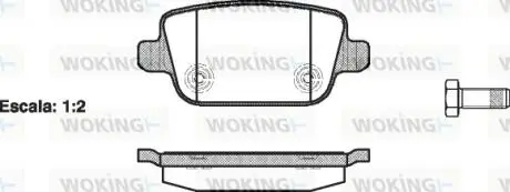 P1356300 Колодки задние WOKING подбор по vin на Brocar