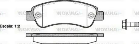 P1338300 Колодки задние WOKING подбор по vin на Brocar