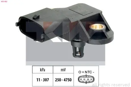 493082 Датчик вакууму KW підбір по vin на Brocar