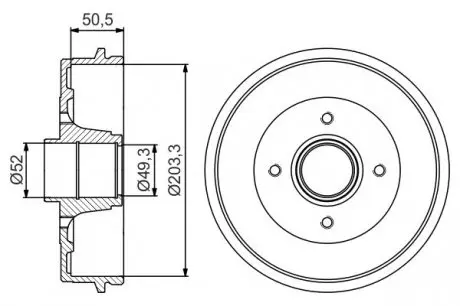 0986477214 Гальмівний барабан 0 986 477 214 BOSCH BOSCH підбір по vin на Brocar