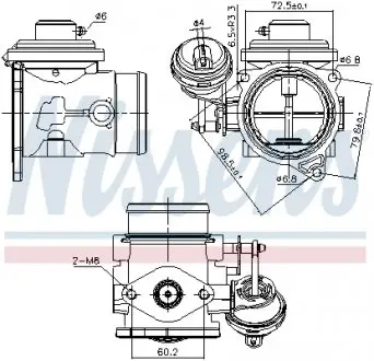 98301 Клапан рециркуляціі ВГ (EGR) First Fit NISSENS підбір по vin на Brocar