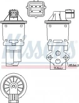 98247 Zawór EGR NISSENS підбір по vin на Brocar