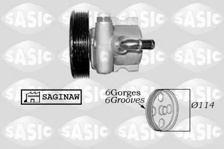 7070016 Насос ГУ SASIC підбір по vin на Brocar