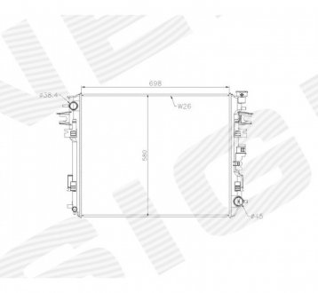 RADGA028 Радіатор SIGNEDA підбір по vin на Brocar