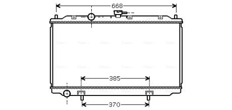 DN2215 Радиатора NIS ALM2/PRIM3 15/6/8 00- (Ava) AVA COOLING підбір по vin на Brocar
