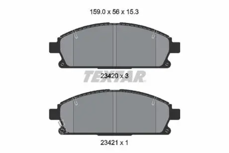 2342006 Колодки тормозные (передние) Infiniti Q45 II 4.1 97-01 TEXTAR подбор по vin на Brocar