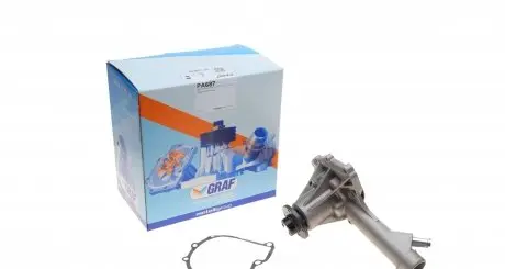 PA687 Помпа воды MB C-class (W202)/E-class (W210)/CLK (C208)/SLK (R170) 2.0/2.3 95-03 (B/B) (4 лоп) GRAF підбір по vin на Brocar