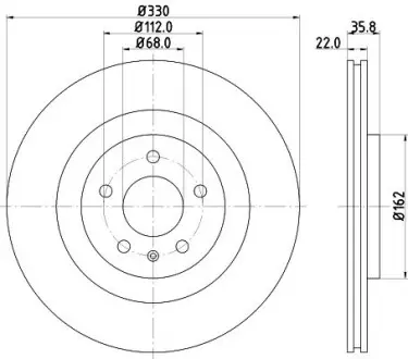 8DD355118021 Диск тормозной HELLA подбор по vin на Brocar