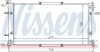 67703 Радиатор SUBARU LEGACY (94-): 1,8 и A +/-, 2,2 и A+/ -, 2,0 и A +/-, NISSENS підбір по vin на Brocar